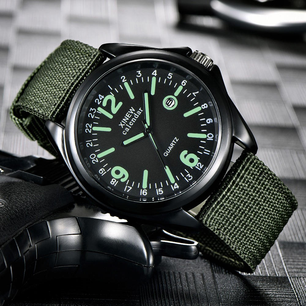 Smartwatch Watches For Men - Military Mens Quartz Watch Black Dial