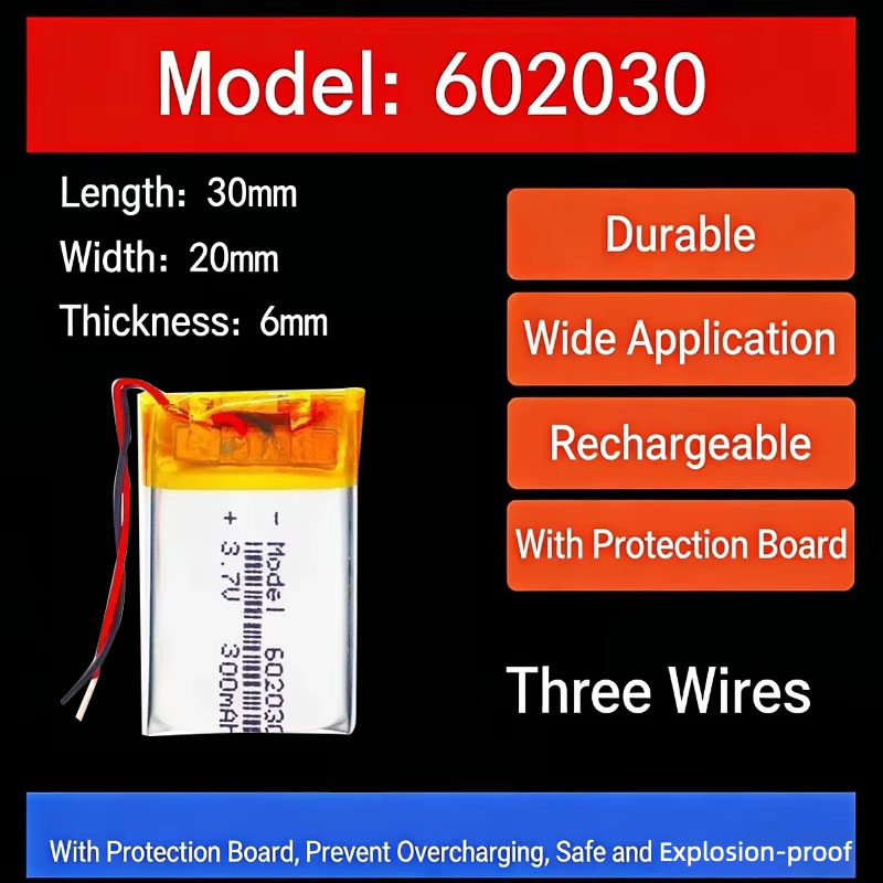 Smartwatch I Watches - 3.7V 300mAh 602030 Lithium Battery Lithium