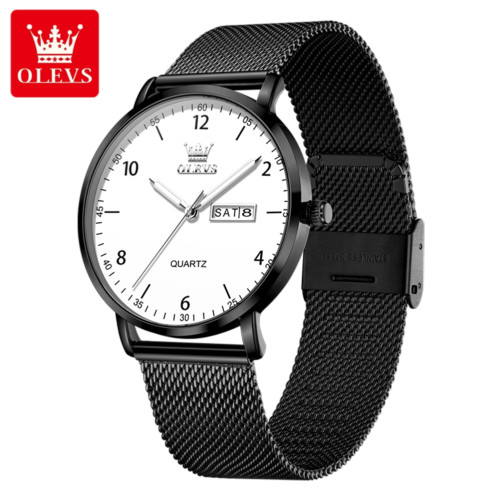 Mesh Stainless Strap - OLEVS Original Quartz Watches for Men