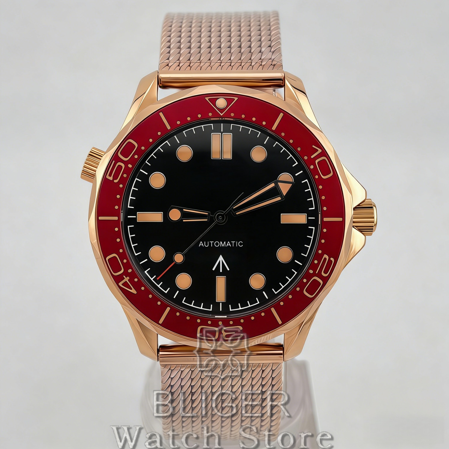 Mesh Stainless Strap - BLIGER Vintage Bronze Rose Gold 41mm