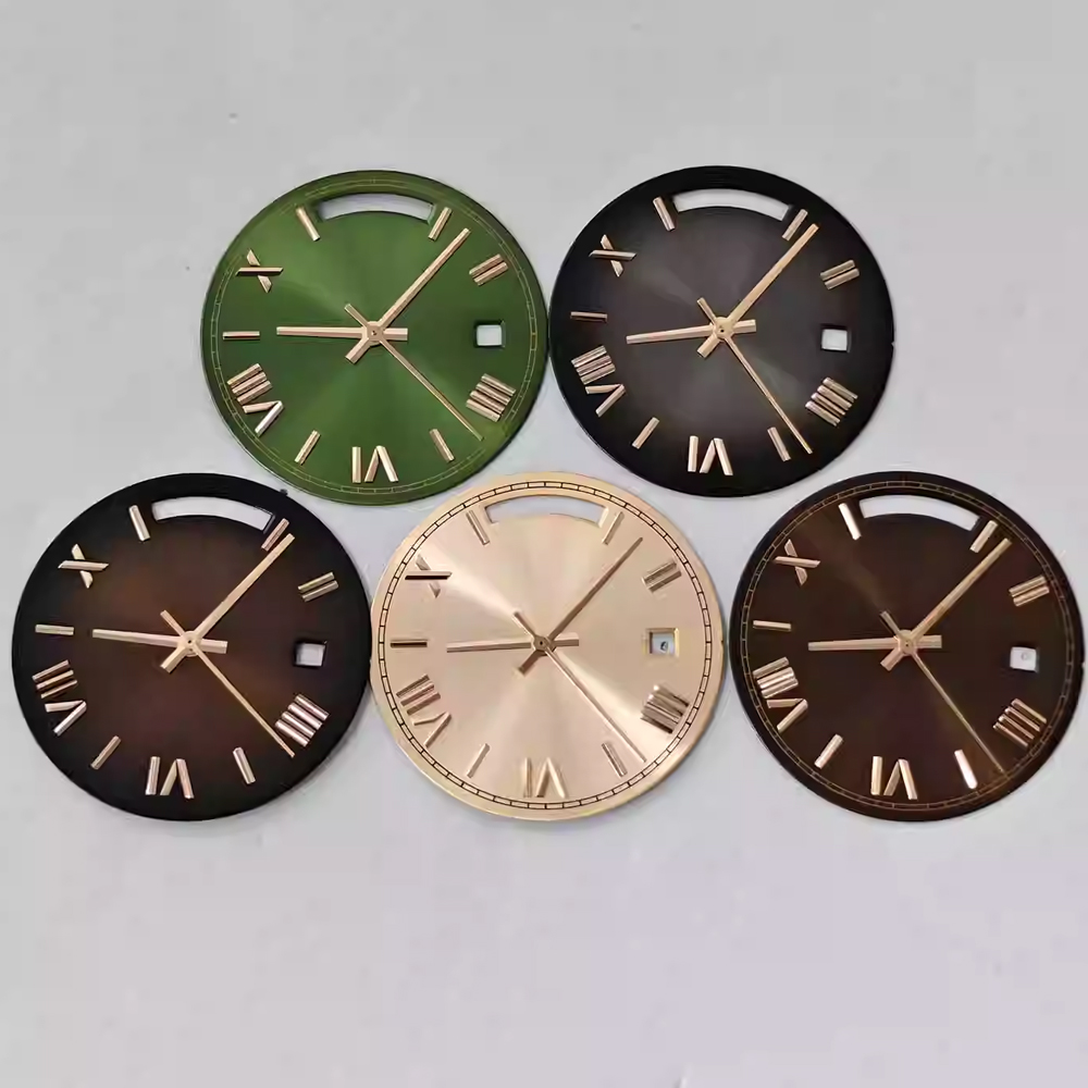 Luminous Dial Face - 30.8mm Watch Dial + Hands Rose