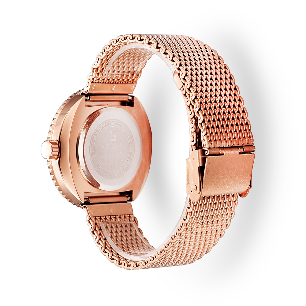 Guou Fashion Simple Mesh Retro - Mesh Stainless Strap 评论和价格