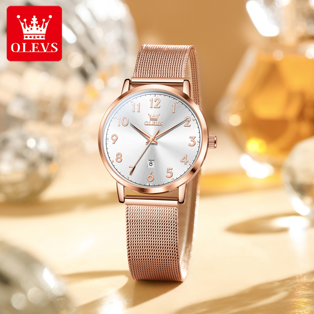 OLEVS 5653 Woman Watches Elega - Mesh Stainless Strap 评论和价格