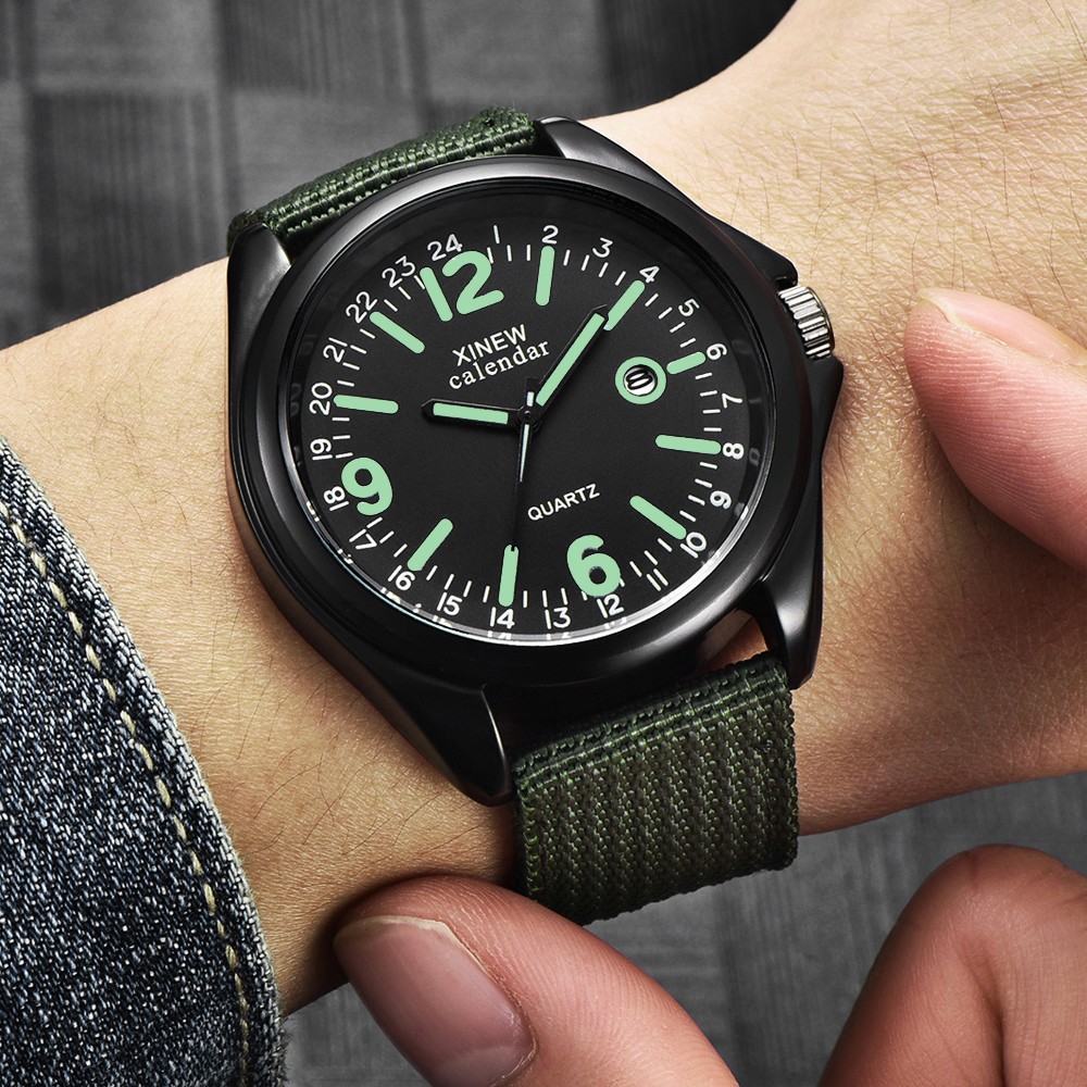 Military Mens Quartz Watch Bla - Smartwatch Watches For Men 评论和价格