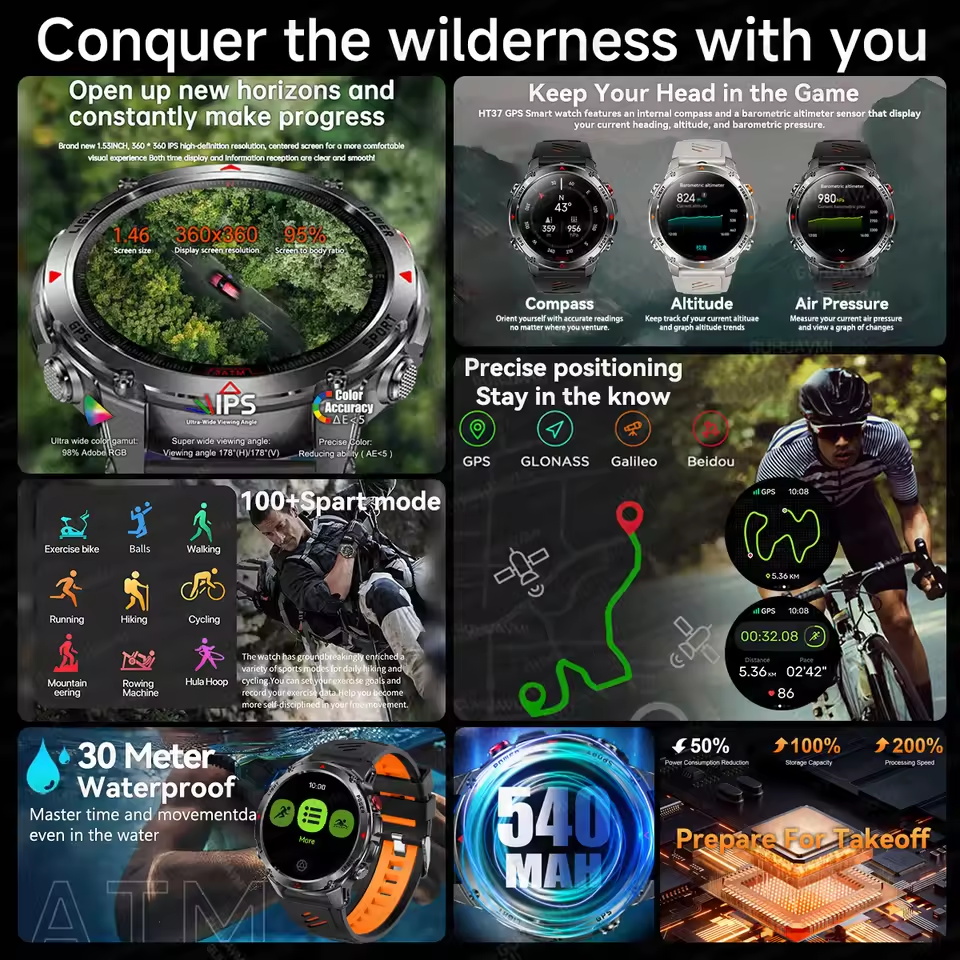 2025New T-Rex 3 Outdoor GPS Sp - Smartwatch Running Watches For Men 评论和价格
