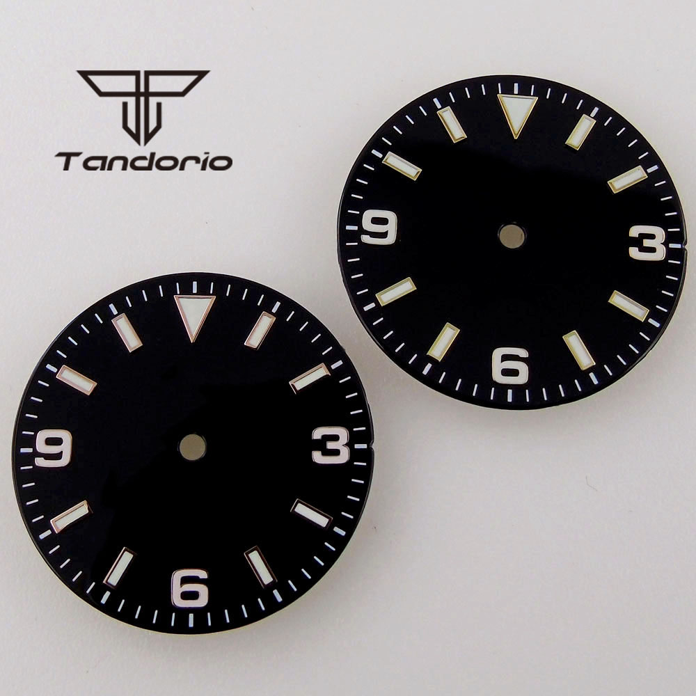 29mm Black/Blue Watch Dial Fit - Luminous Dial Face 评论和价格