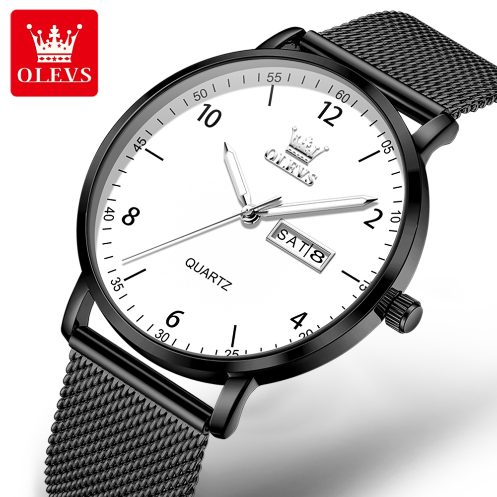 OLEVS Original Quartz Watches  - Mesh Stainless Strap 评论和价格