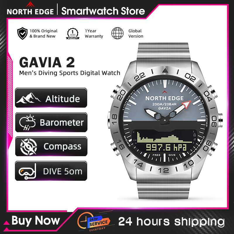 NORTH EDGE Mens Dive Watch Mil - Smartwatch Digital Watches For Men 评论和价格