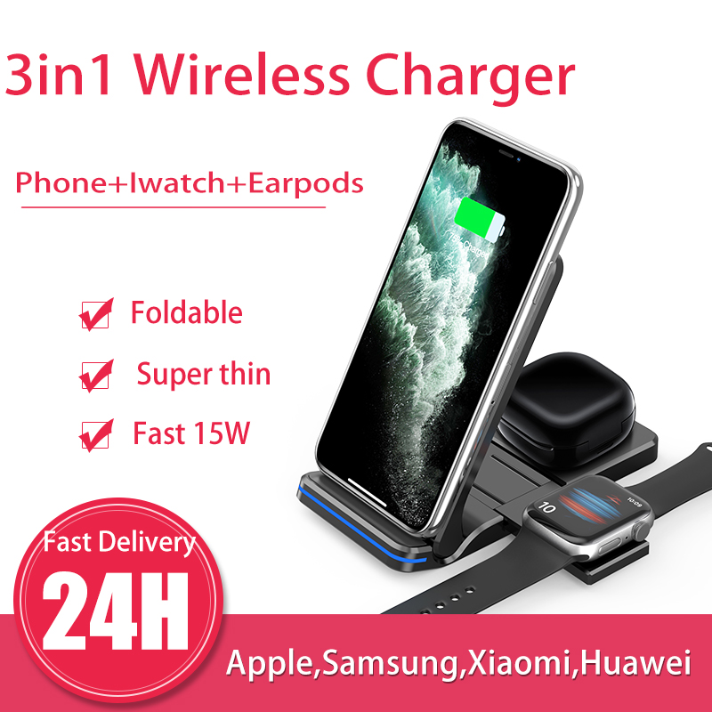 3in1 QI Foldable Wireless Char - Watch Watch Xs 评论和价格