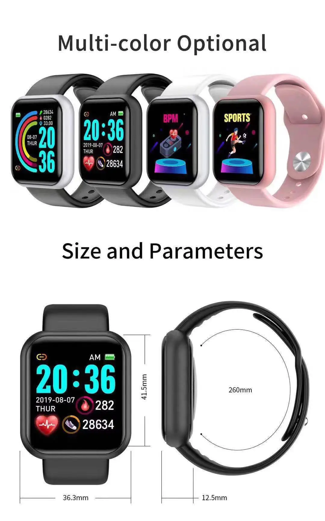 D20 Pro Smart Watch Men Y68 Sm - Smartwatch Digital Watches For Men 评论和价格