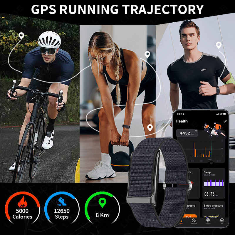 LIGE Smart Watch Heart Rate Bl - Smartwatch Square Watches For Men 评论和价格