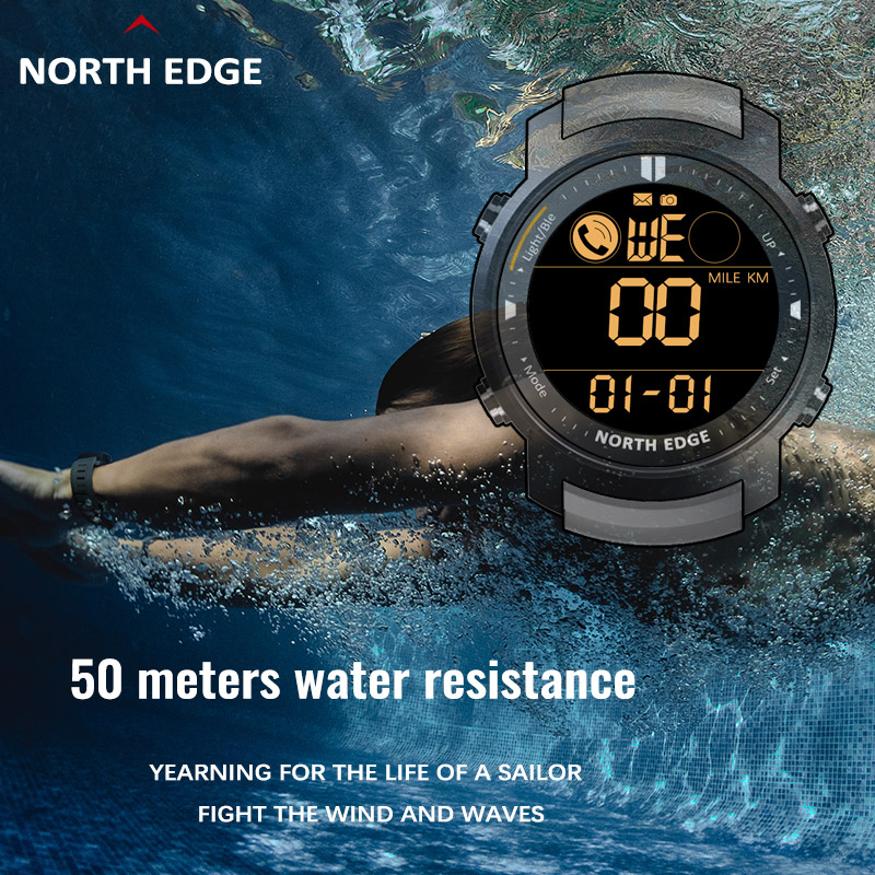 NORTH EDGE Smart Watch Men Hea - Smartwatch Running Watches For Men 评论和价格