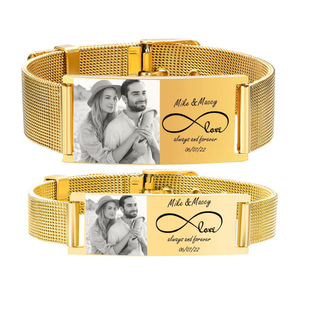 Personalized Photo Bracelet, S - Mesh Stainless Strap 评论和价格