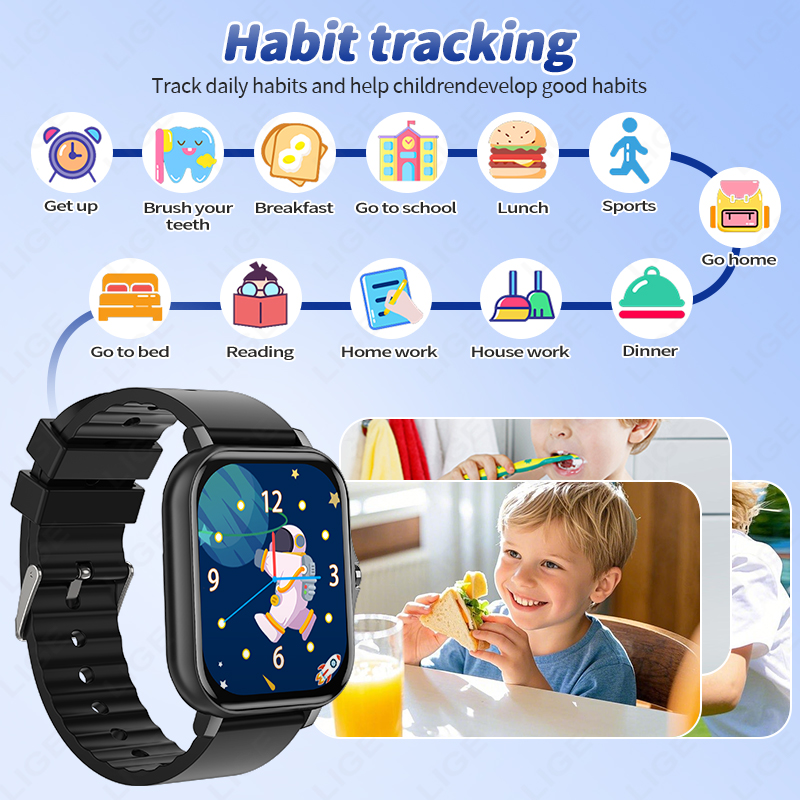 LIGE 2025 Audiobook Children S - Smartwatch Digital Watches For Kid Boy With Alarm 评论和价格