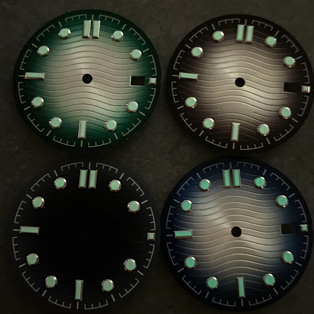 Wave Dial Sunburst Watch Dial  - Luminous Dial Face 评论和价格