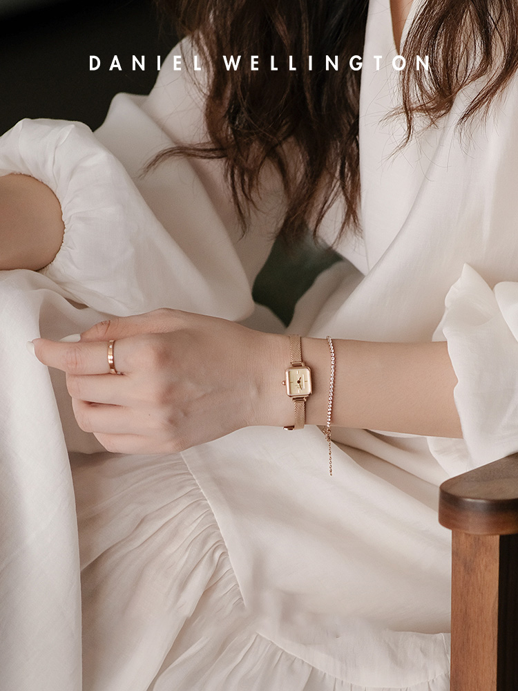 Daniel Wellington Quadro Mini  - Mesh Stainless Strap 评论和价格