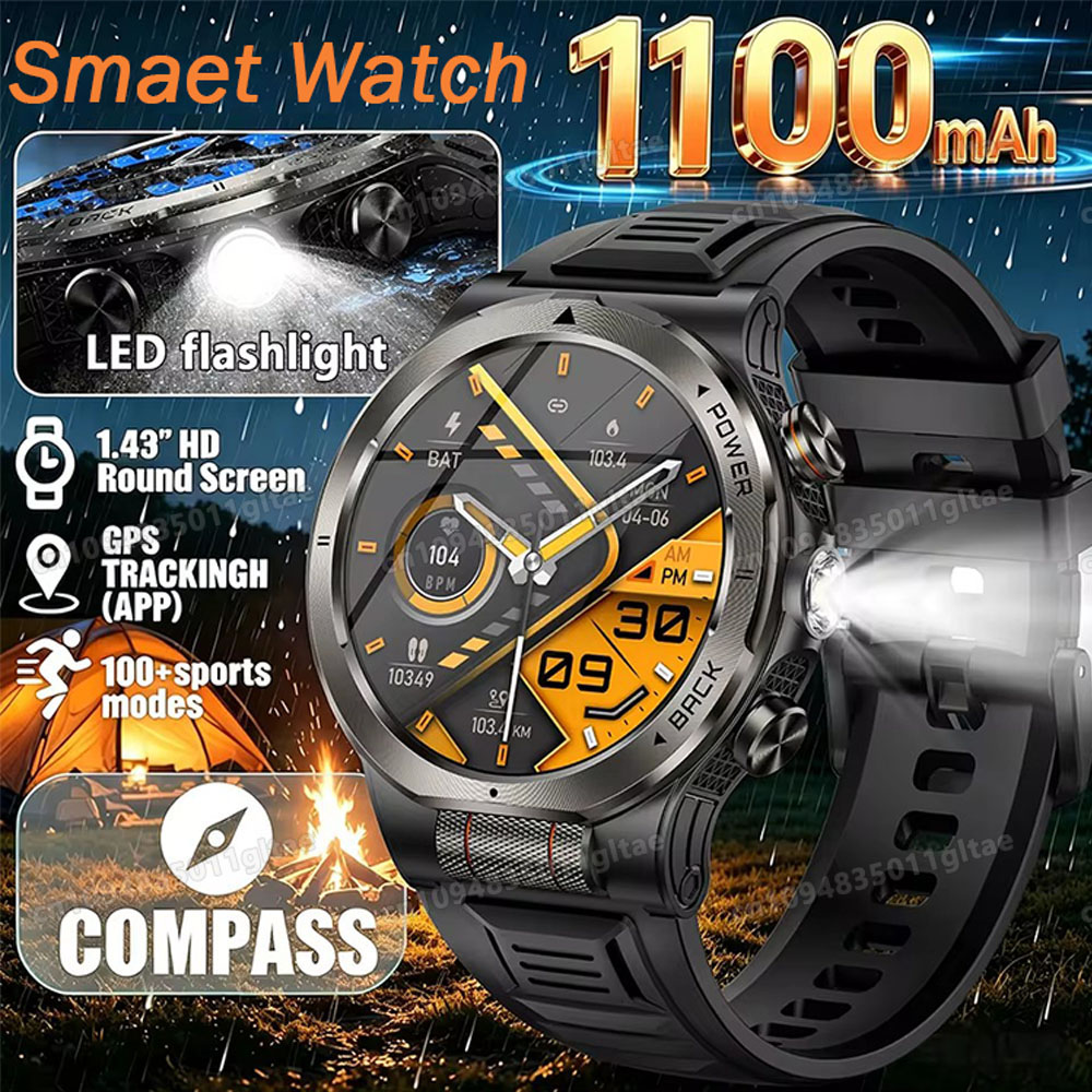 2026 New Military Grade 1100mA - Smartwatch Running Watches For Men 评论和价格