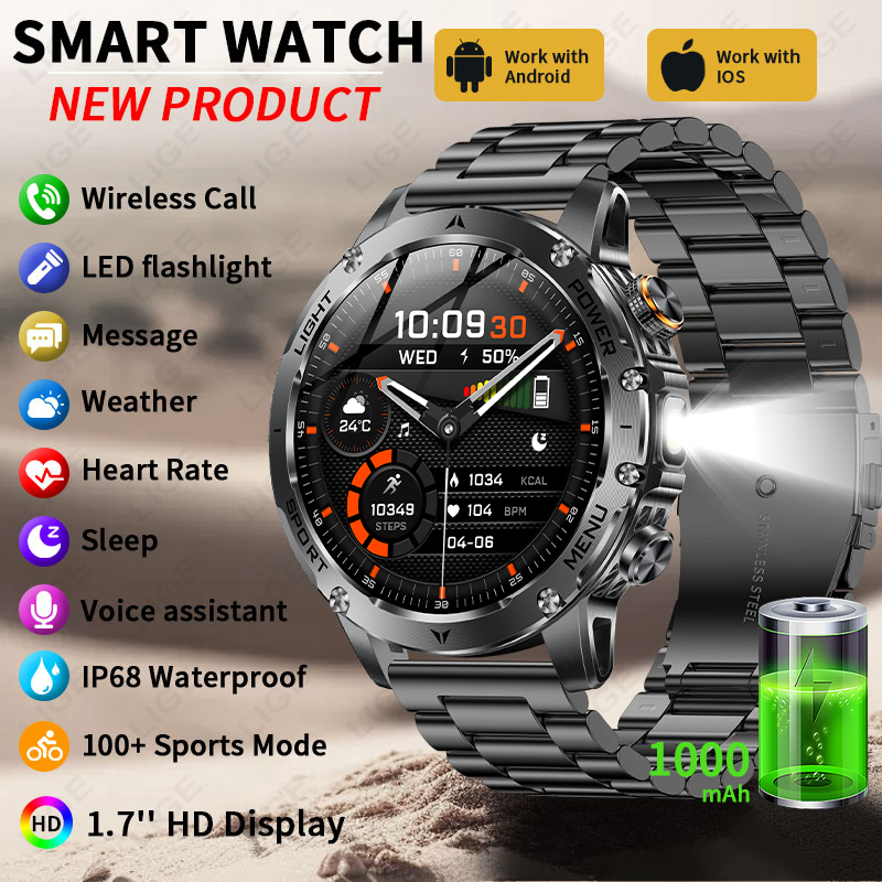 New 1000mAh Battery Smart Watc - Smartwatch Running Watches For Men 评论和价格