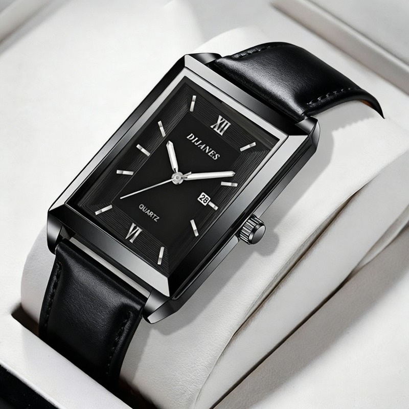 Casual Leather Men Watches Sim - Smartwatch Square Watches For Men 评论和价格