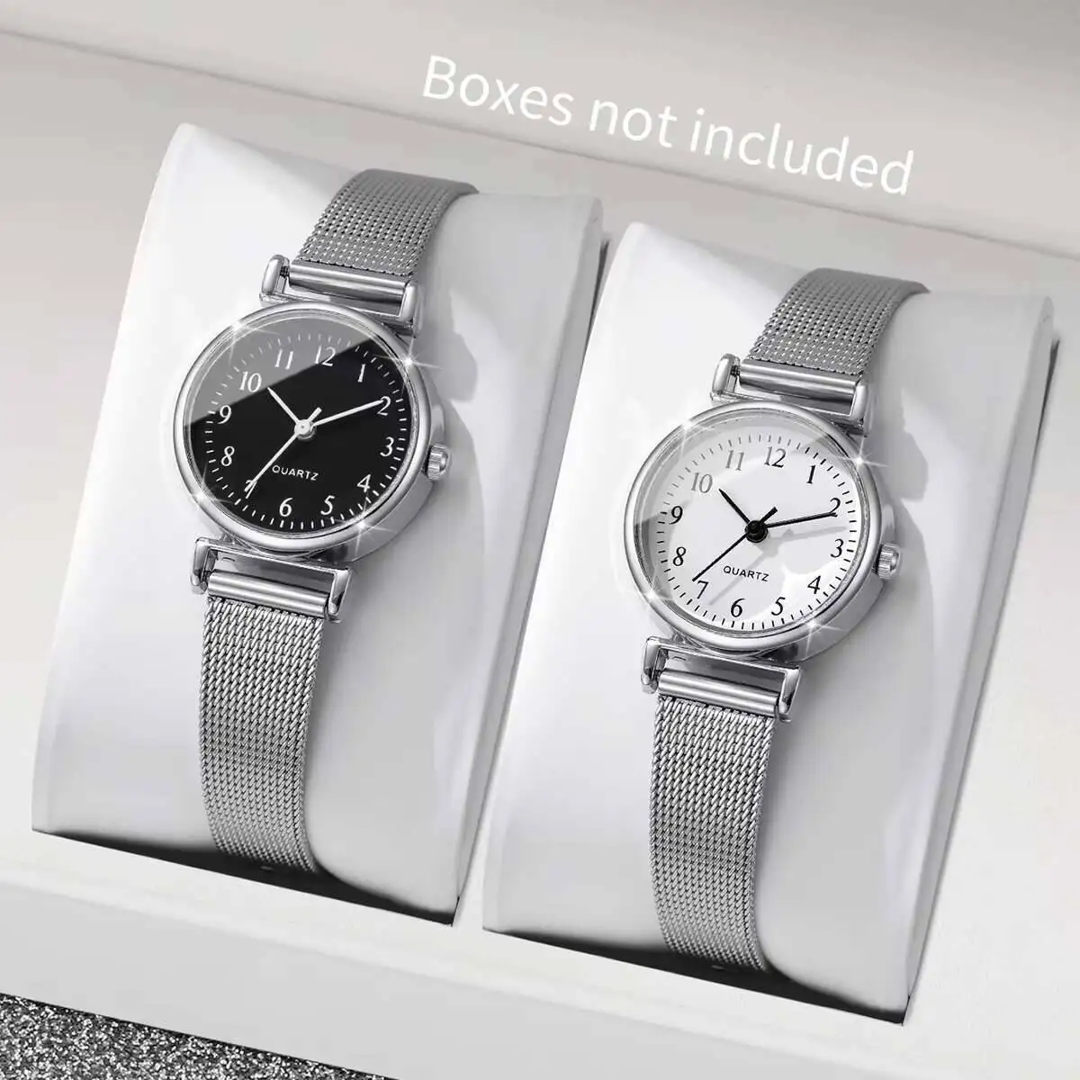 1/2PCS Fashion Women Watches S - Mesh Stainless Strap 评论和价格