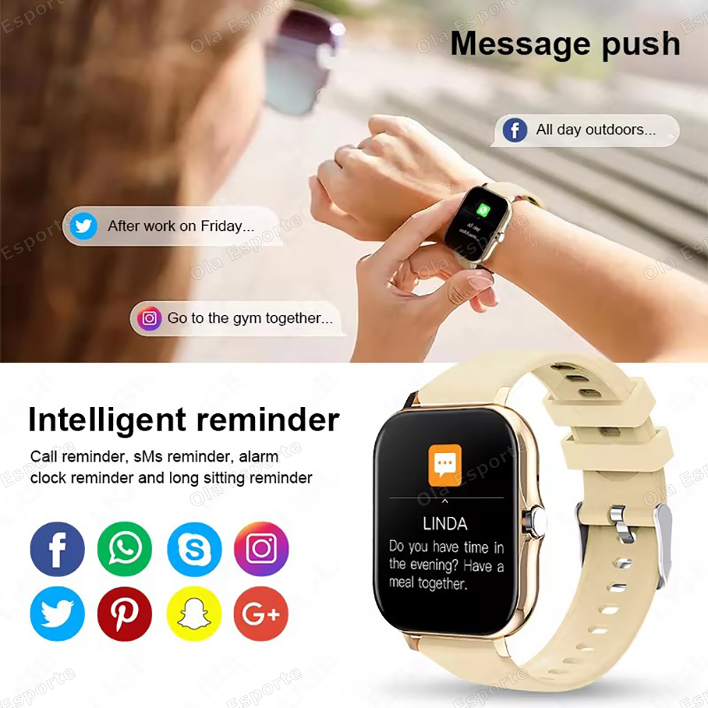Smart Watch Android IOS Phone  - Smartwatch Square Watches For Men 评论和价格