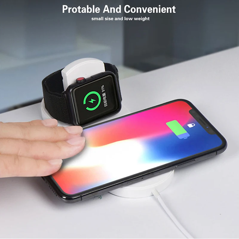 2 in 1 Fast Wireless Charger P - Watch Watch Xs 评论和价格