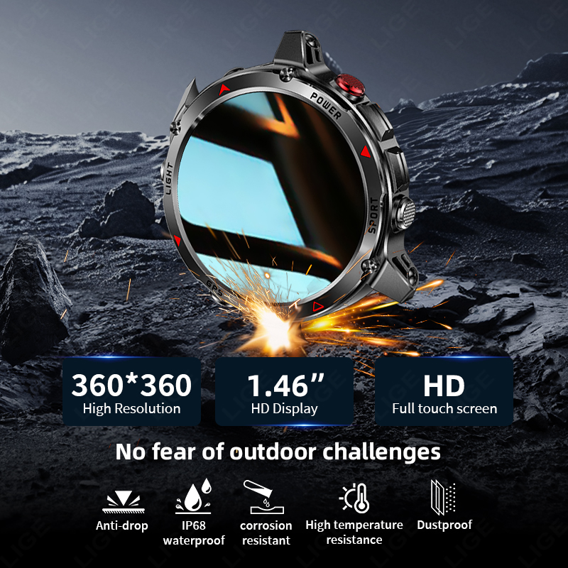 LIGE New Professional GPS Spor - Smartwatch Running Watches For Men 评论和价格
